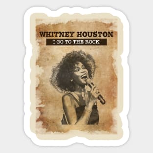 Vintage Old Paper 80s Style Whitney Houston /// I Go To The Rock Sticker